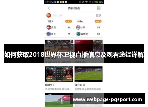 如何获取2018世界杯卫视直播信息及观看途径详解